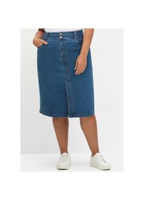 sheego , Damen , Jeansrock , blue denim , 52 , 52