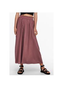 Only , Maxirock »ONLVENEDIG – Maxilänge mit elastischem Bund für luftigen Komfort« regular fit, Web, Viskose, elastischer Bund, unifarben , Rose...