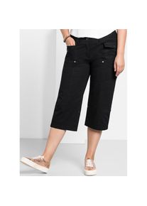 sheego, Damen, 3/4-Hose, schwarz, Normalgr&ouml;&szlig;en, 56 -Normalgr&ouml;&szlig;en, schwarz, in 3/4-L&auml;nge