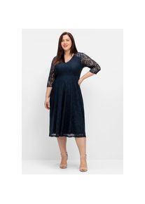 sheego , Cocktailkleid »Cocktailkleid« , nachtblau , Normalgrößen , 56 -Normalgrößen , 56