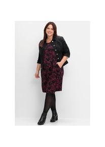 sheego , Shirtkleid »Jerseykleid« , schwarz-gemustert , Normalgrößen , 42 -Normalgrößen , 42