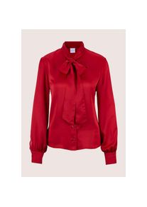 Madeleine Mode MADELEINE , Langarmbluse »Bluse Satinbluse mit Schluppe« , rot , 40 , 40 , Langarm