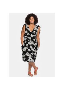 sheego , Damen , Sommerkleid »Strandkleid« , schwarz-weiß , Normalgrößen , 50 -Normalgrößen , 50