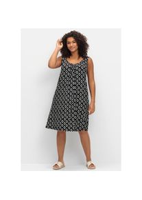 sheego , Damen , Sommerkleid »Strandkleid« , schwarz bedruckt , Normalgrößen , 48 -Normalgrößen , 48