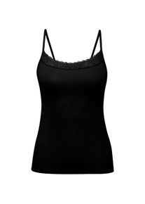 Calida, Damen, Spaghettitop &raquo;Natural Comfort Lace&laquo; weiche Spitze, elastisch, Single Jersey Qualit&auml;t, Cotton-Mix, schwarz, M (44/46), schwarz, Damen-