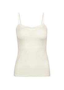 Calida, Damen, Spaghettitop &raquo;Cate&laquo; Satin-Einsatz, Single Jersey Qualit&auml;t, elastisch, weich, feminin, alabaster cr&egrave;me, XS (36/38), alabaster cr&egrave;me, 
