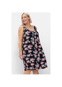 sheego , Damen , Sommerkleid »Strandkleid« , schwarz-bunt , Normalgrößen , 46 -Normalgrößen , 46