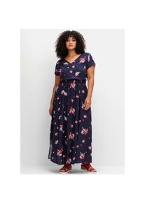 sheego , Damen , Maxikleid »Maxikleid« , marine-gemustert , Normalgrößen , 58 -Normalgrößen , 58