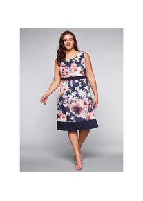 sheego , Damen , Cocktailkleid »Cocktailkleid« , marine bedruckt , Normalgrößen , 58 -Normalgrößen , 58