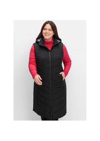 sheego , Damen , Steppweste , schwarz , 50 , 50