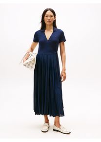 Tommy Hilfiger Wickelkleid »1985 PLEATED WRAP POLO DRS«, mit Bundfalten