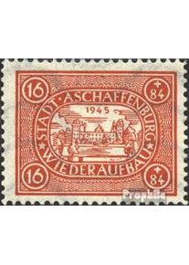 Aschaffenburg III Un X MNH 1946 Ricostruzione