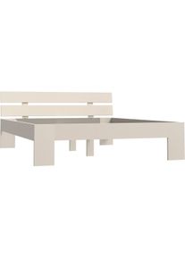 FORTE Bettgestell »Ingalil« B/H/T 165,1/78/209,4 cm in beige, Größe Liegefläche B/L: 160 cm x 200,0 cm