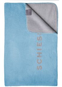 Schiesser Wohndecke »Kuscheldecke Klara in Wendeoptik - Baumwoll-Mix - warm und flauschig« Made in Green in blau, Größe B/L: 150 cm x 200 cm