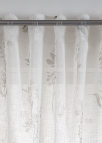 bonprix Perdea cu imprimeu floral (1 buc.), alb, Î/Lă: 225/135 cm