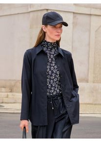 Peter Hahn Bogner - Long-Bluse Ariela, blau, Gr. 42, Schurwolle
