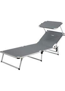 Brunner Malibu Sonnenliege Campingliege Strandbett Outdoor max. 120kg grau