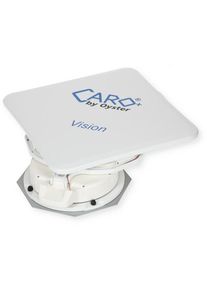 Ten Haaft Caro+ Vision HDTV Single vollautomatische Sat-Anlage 50cm flach Camping Wohnwagen weiß