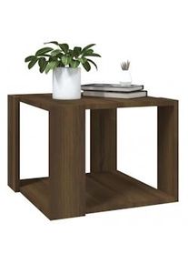vidaXL Mesa de centro madera contrachapada roble marrón 40x40x30 cm