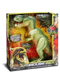 Lanard Primal Clash toy Furious T-Rex, green