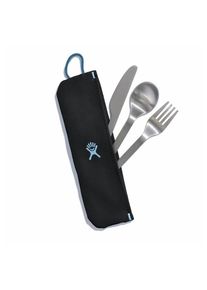 Hydro Flask Flatware Set Stainless with Pouch Cutlery set (3 Pieces, black)
