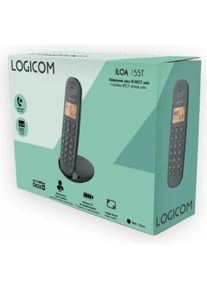 Logicom Festnetztelefon DECT ILOA 155T SOLO, Telefon, Schwarz
