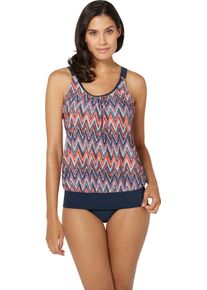 feel good Damska Tankini top, elastický pás potlač: námornícka modrá veľkosť 46C