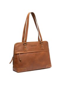 The Chesterfield Brand, Handtasche, Branson Schultertasche Leder 37 cm Laptopfach, Braun