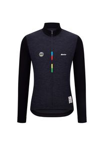 Santini UCI World Champion Long-Sleeve Jersey Mondo Cycling jersey (XS, black/blue)