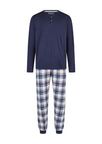 Phil & Co. Berlin Pyjama lang 'Cozy Classic' Herren blau Größe M
