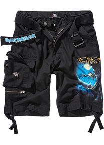 Brandit Iron Maiden Savage FOTD, pantaloncini cargo , colore: Nero , dimensione: XL