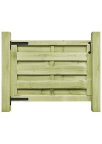vidaXL Puerta de jardín madera de pino impregnada verde 100x75 cm