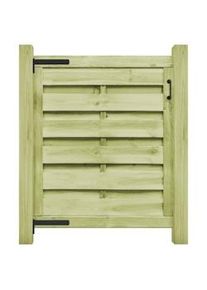 vidaXL Puerta de jardín madera de pino impregnada verde 100x100 cm