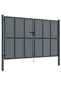 vidaXL Puerta de jardín acero gris antracita 300x225 cm