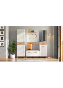 Home Affaire , Garderoben-Set »Sein Kompaktgarderobe, Flurgarderobe, Dielenschrank, Hochglanzfronten«, (Komplett-Set, 5 St.), Gardreobenschrank,...