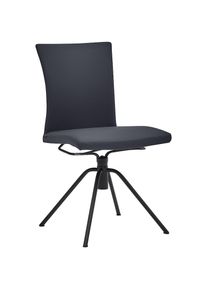 Musterring , Polsterstuhl »Helmond 6700«, (Packung), 1 St., Echtleder, Drehgestell in schwarz inkl. Rückholfunktion, ohne Armlehne , schwarz + schwarz