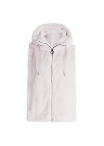 Betty Barclay, Damen, Fellimitatweste &raquo;Pl&uuml;schweste mit Kapuze&laquo;, beige, 44, beige, Passform: A-Linie