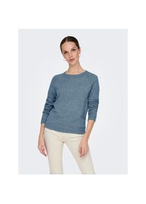 Only , Rundhalspullover »ONLRICA LIFE L/S PULLOVER KNT NOOS« , China Blue Detail:W. MELANGE , L , L , Pullover von Only