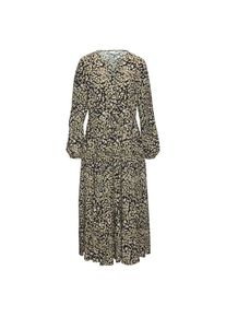 Lascana, Damen, Maxikleid mit Leoprint und Volants, Volantkleid, navy leo, N-Gr, 36 -N-Gr, navy leo, Mit V-Ausschnitt