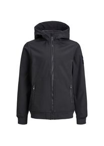 Jack & Jones Jack & Jones Junior, Unisex, Softshelljacke &raquo;JJEBASIC ideal f&uuml;r &Uuml;bergang, wasserabweisend&laquo; mit Kapuze unifarben, casual, regular fit, Kapuze, Black, 