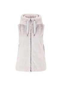 Betty Barclay, Damen, Fellimitatweste &raquo;Pl&uuml;schweste mit Kapuze&laquo;, Hellgrau, 42, Hellgrau, Passform: A-Linie