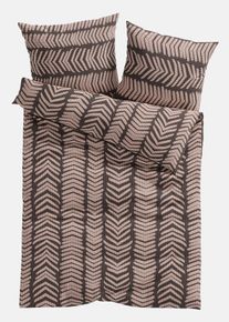bonprix Ágyneműhuzat grafikai mintázattal, barna, 1x 80/80 cm, 1x 135/200 cm