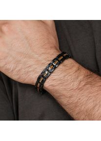 Herren Armband Tremolo Zwart Zebrano Houten schakels Holzkern