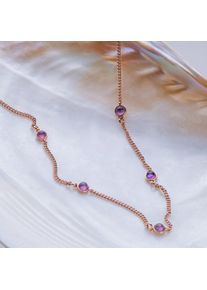 Holzkern Collane Donna oro rosa e ametista