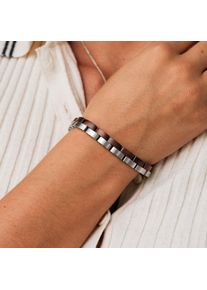 heren en dames Armband Duet, Walnoot & Zilver, Holzkern