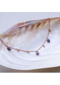 Holzkern Collane Donna oro rosa e sodalite