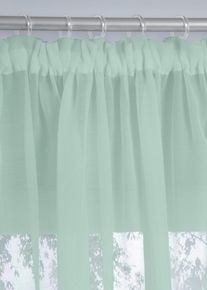 Voilage en batiste finement texturé (1 pce) - vert - taille 145x140 cm - bonprix