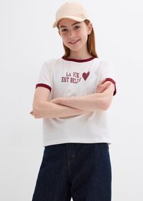 T-shirt 100% coton - blanc - taille 152/158 - 100% coton - bonprix
