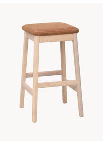 Rowico Home Komplet stołków barowych Livermore, 2 elem. Brązowy, Beżowy Drewno, Lite drewno S 40 x W 68 cm
