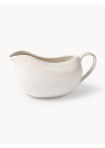 Broste Copenhagen Ručne vyrobená miska na omáčku Nordic Vanilla Biela Hlina Š 18 x V 10 cm